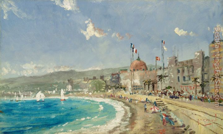 Thomas Kinkade The Beach at Nice
